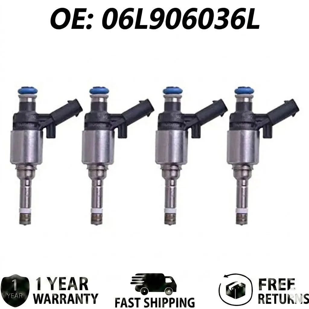 

4pcs Fuel Injectors for VW Audi 2.0 TFSI EA888 Gen3, Replacement Part 06L906036L 06L906036AJ, High Pressure Direct Injection
