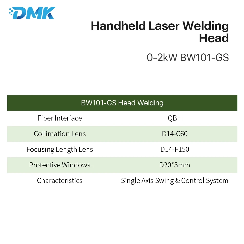 DMK رأس لحام بالليزر Raytools الأصلي BW101-GS 0-3kW يده لحام بندقية لحام/تنظيف/القطع/تنظيف التماس 4 في 1 لحام