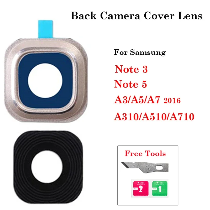

1set new rear back camera glass lens replacement parts for Samsung Galaxy Note 3 5 a3 a5 A7 2016 A310 A510 A710
