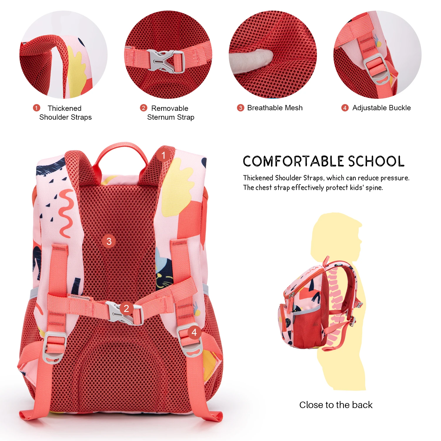 Berggipfel 5l Kinder Kleinkind Rucksack für Jungen Mädchen Vorschule Kindergarten Tasche