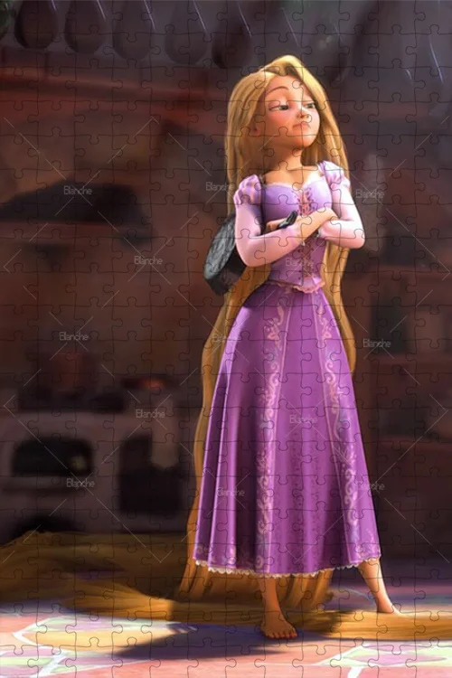 Cartoon Film Tangled Disney Prinzessin Rapunzel Stills 1000PCS Puzzles Papier Jigsaw Puzzle Spiel Für Mädchen Kinder Erwachsene Freund Geschenk