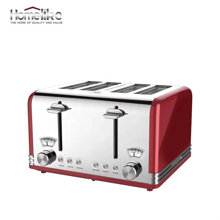 

Bread Maker Toaster Automatic Pop up Electric 4 Slices Stainless Steel Toaster