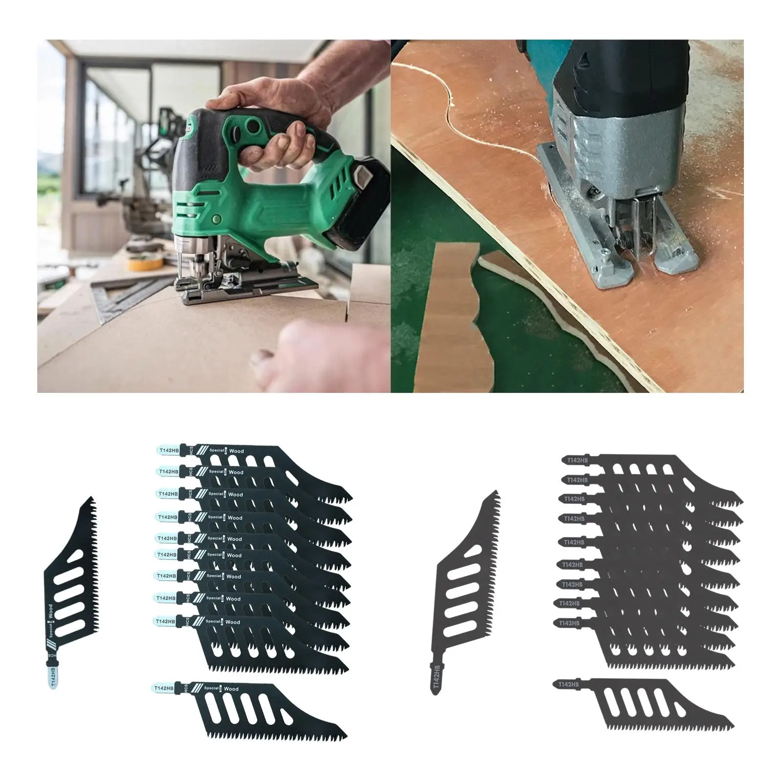 

Jig Saw Blade Sturdy High Strength,Power Tool Accessories T Shank for Industrial Carpenter Workbench Wood Working