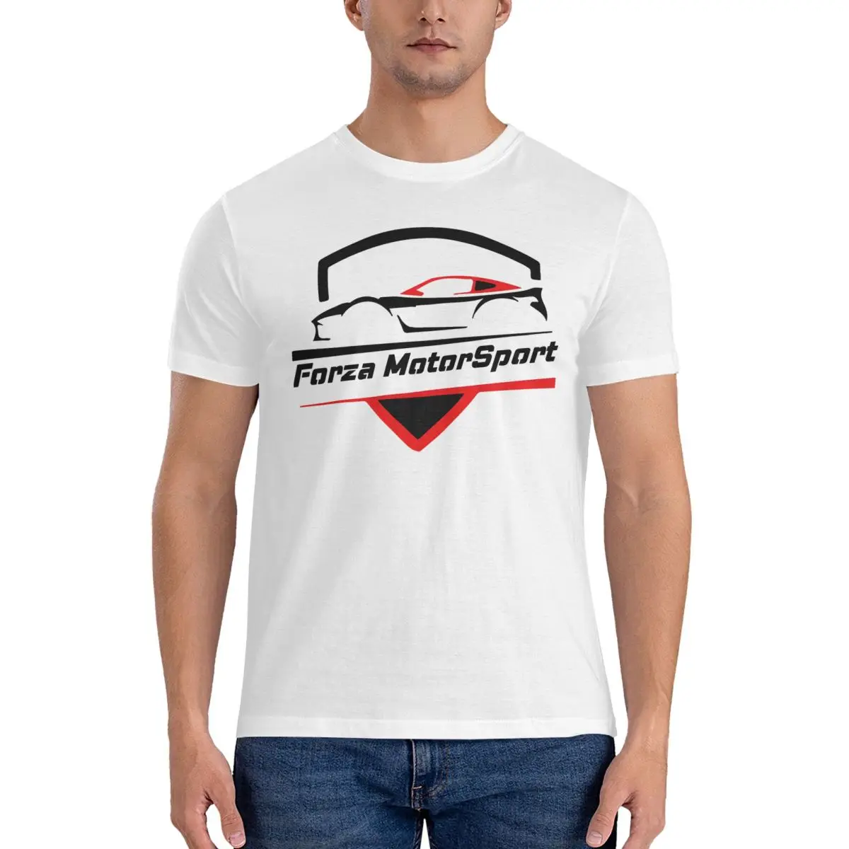 Vintage GAME T-Shirt for Men Crewneck 100% Cotton T Shirts Forza Motorsport Short Sleeve Tees Summer Clothes