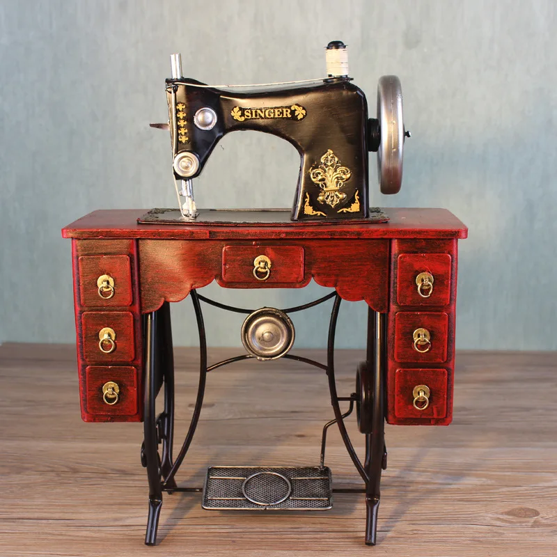 

Ретро модели из кованого железа ручной работы, антикварные украшения для швейных машин, украшение для окна магазина одежды, реквизит для фотографий