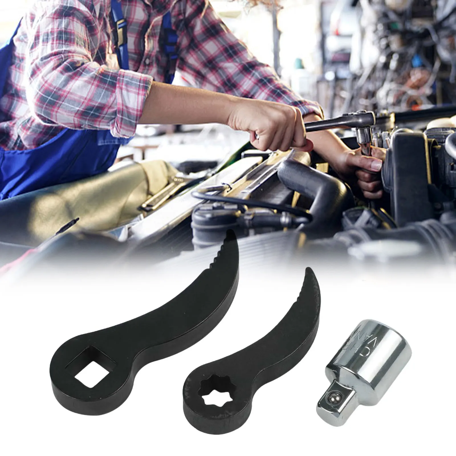 Streamline Your Repairs with the 3 Pcs Crowbar Wrench Adapter Set Compatible with Various Tools for Maximum Utility