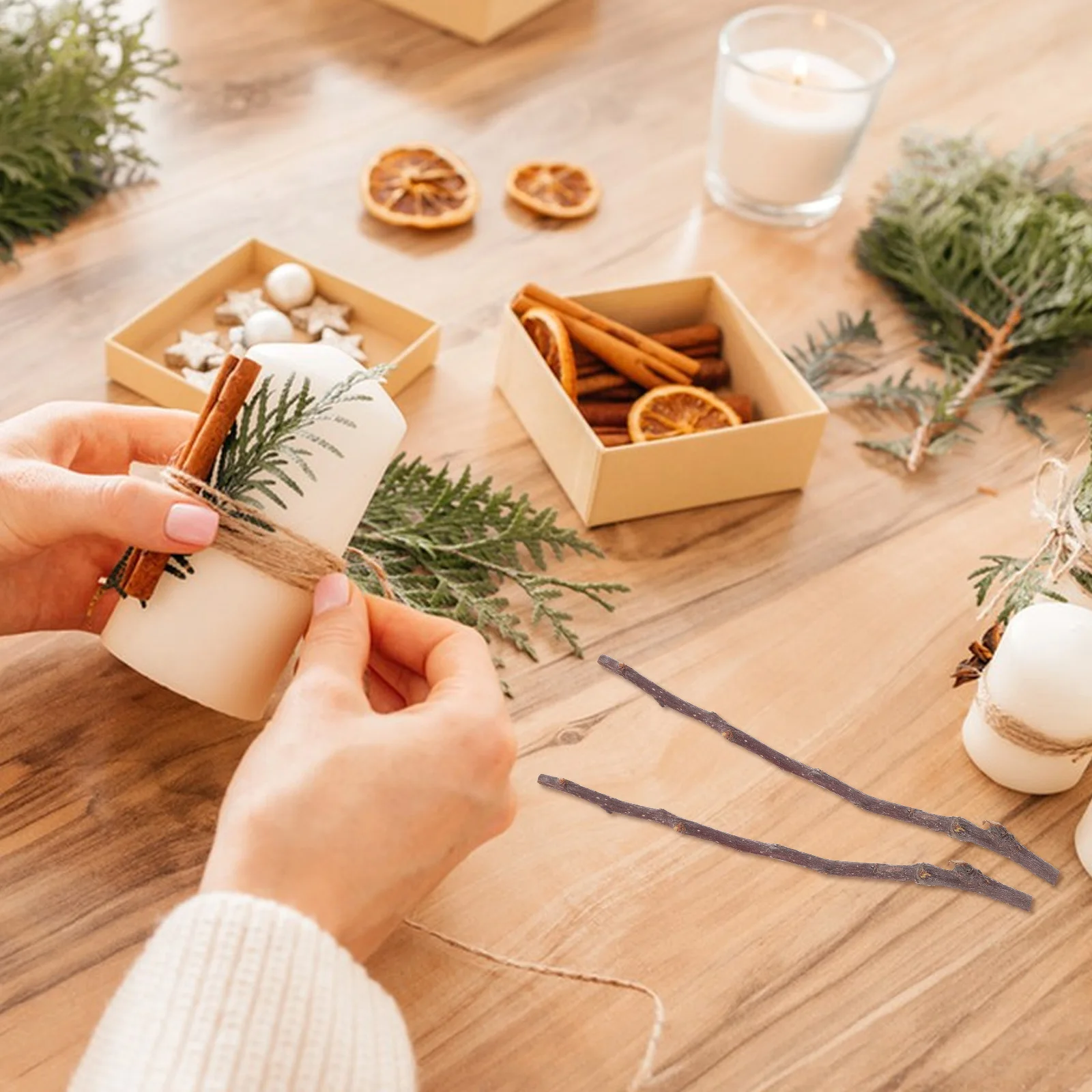 أعواد خشبية من خشب البتولا الطبيعي، فروع جافة لمشاريع الحرف اليدوية، دعائم الصور، ديكورات الزفاف المنزلية #6