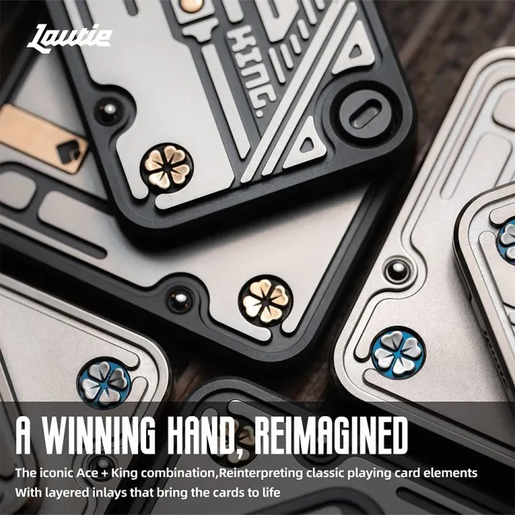 LAUTIE EDC SHUFFLE PRO AK Titanium Zirconium Fidget Slider Side Push Slider Fidget Toys For Adults Stress Relief Toy