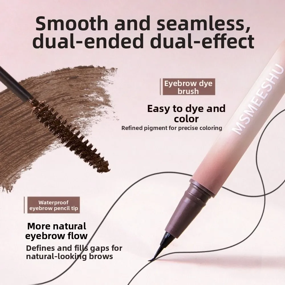 Hot Waterproof Dual-head Eyebrow Pencil Sweat-proof Long-lasting Eyebrow Dye Cream Professional Eye Makeup Tool For Women