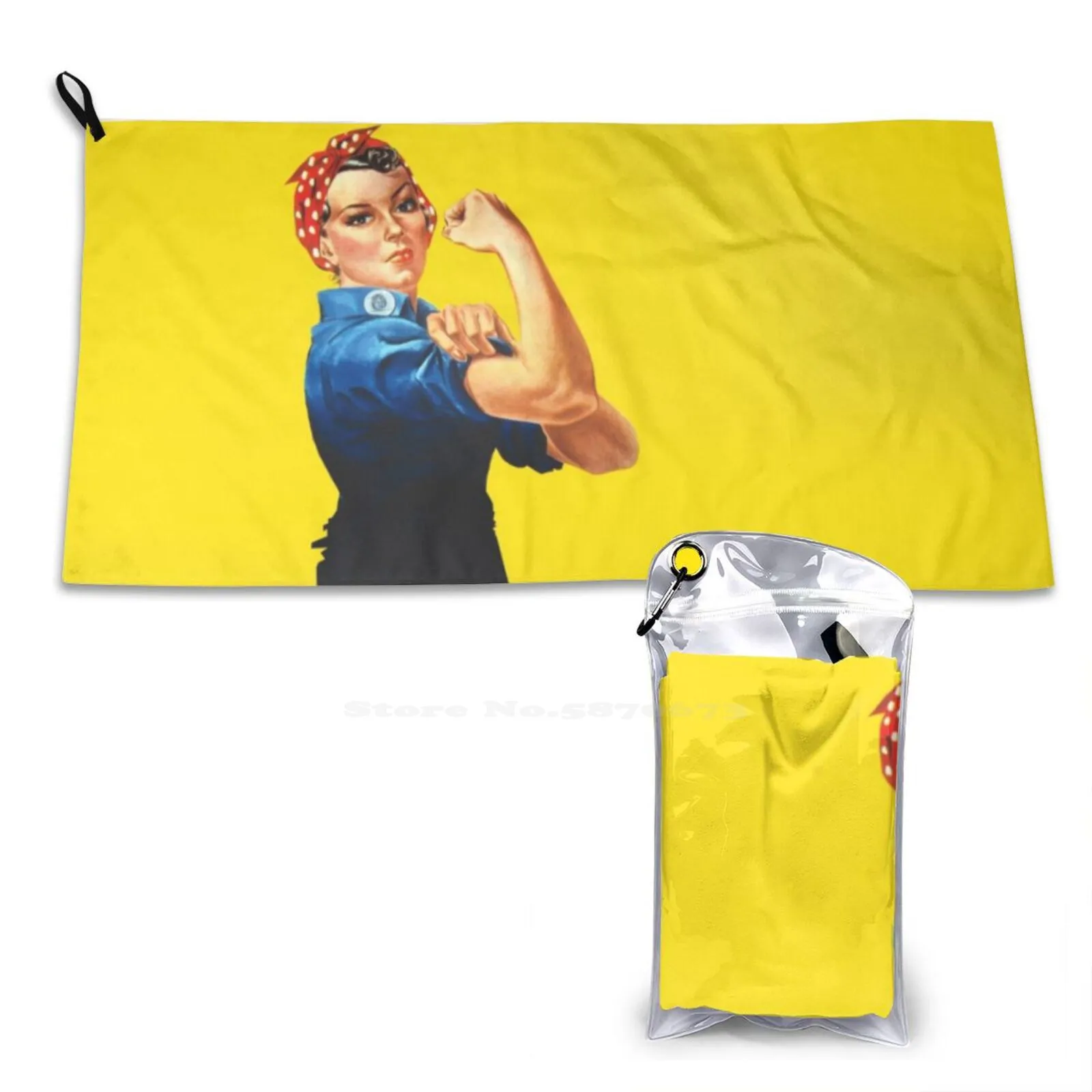 Rosie The Riveter Retro Style Design Soft Towel Quick Dry Beach Towel Rosie The Riveter We Can Do It Rosie The Riviter Costume