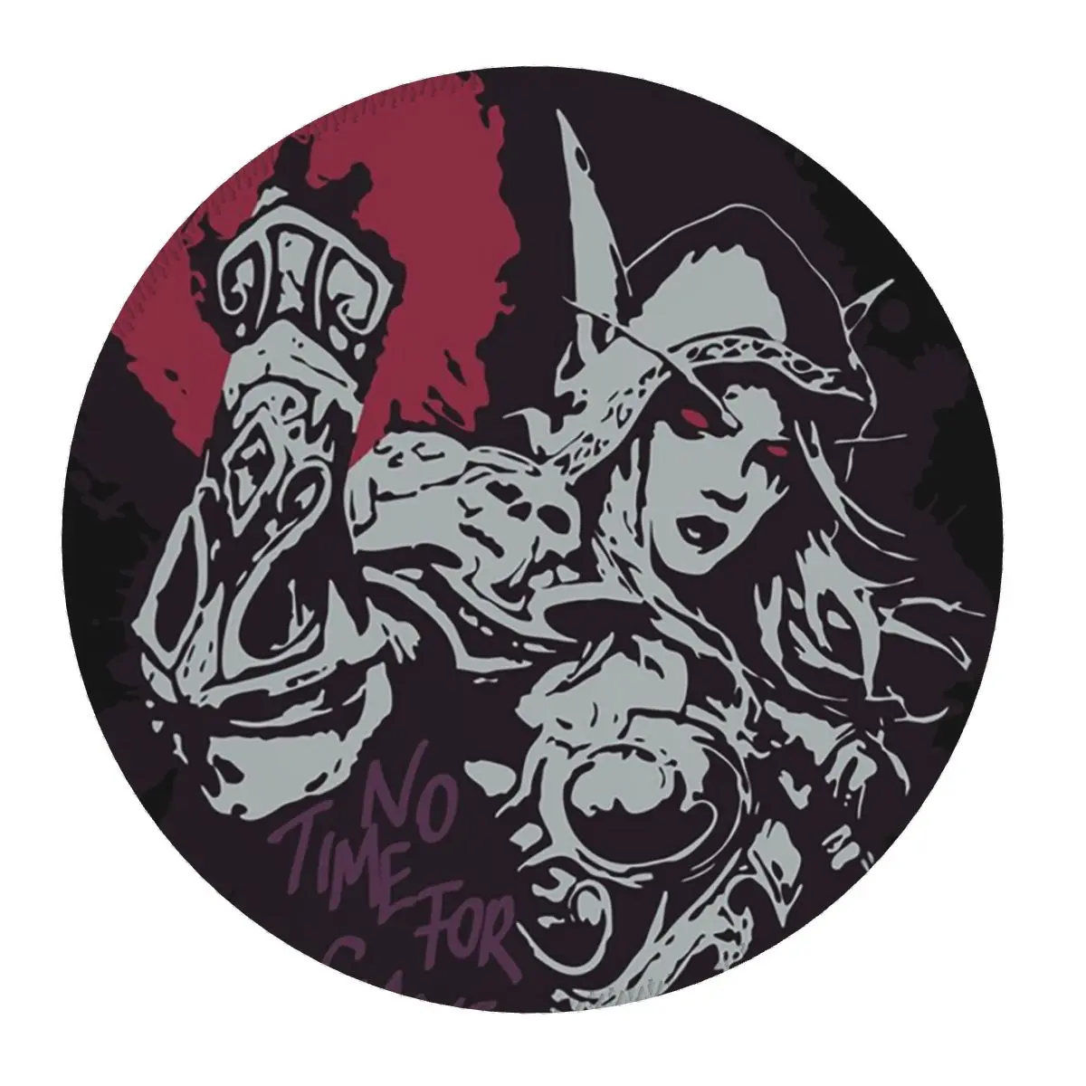 

Sylvanas Has No Time For Games Classic Round Mouse Pad Computer Keyboard Mouse Mat Gamer Laptop Desk Mat Office Table Mats