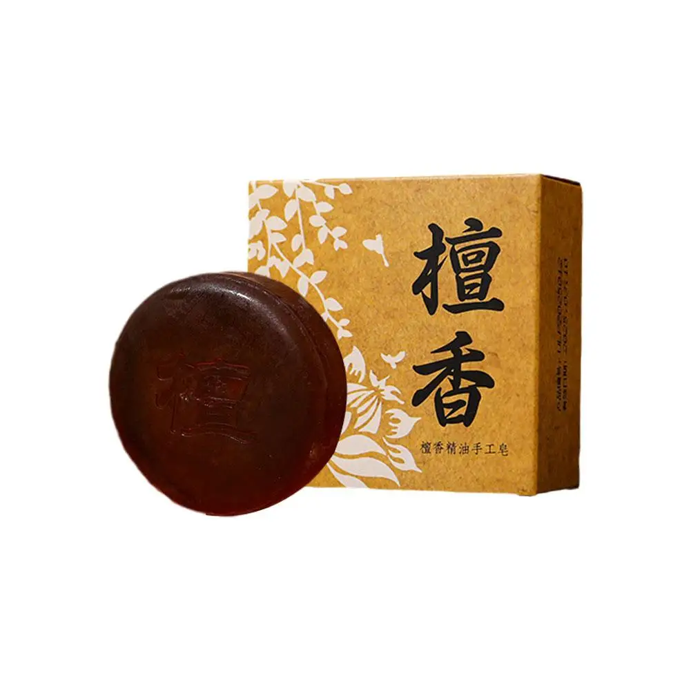 80/100g Sandalwood Handmade Soap Face Wash Removal Oil Moisturizing Control Soap Acne Treatment Care Face Whitening S1T5