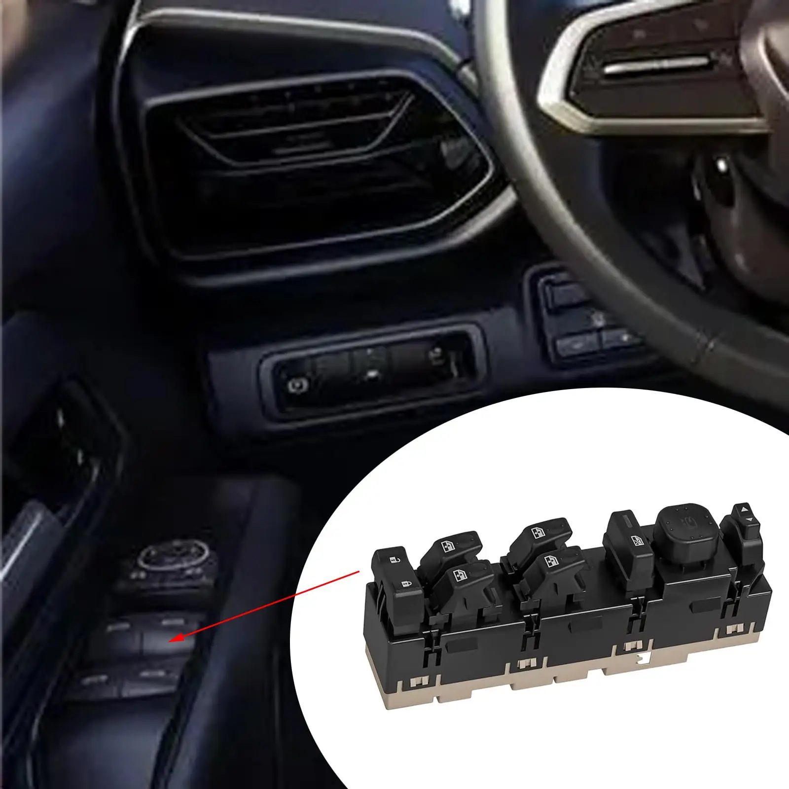 

Master Power Window Mirror Switch 15883320 Module Accessories Black
