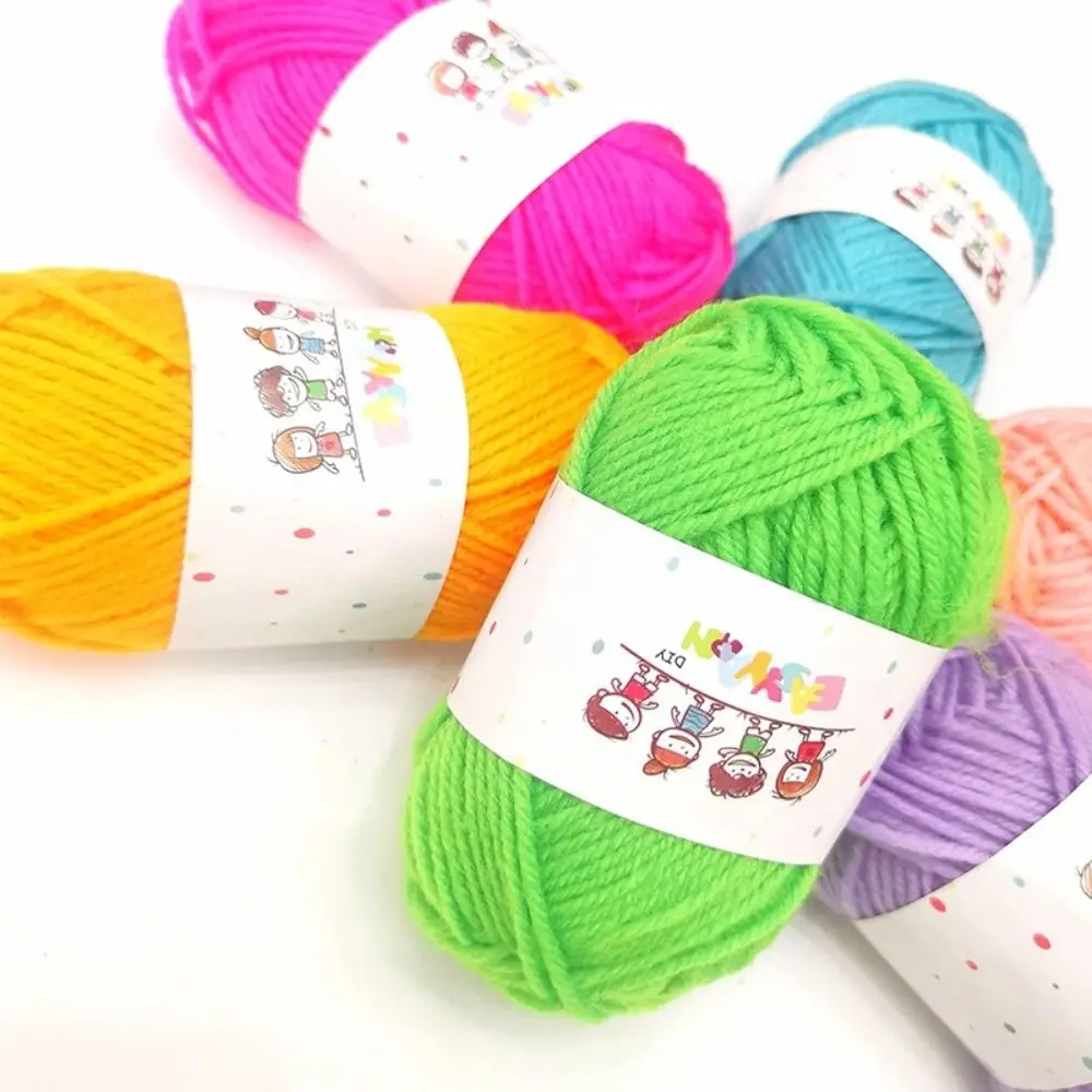 12Pcs DIY Knitting Acrylic Yarn Soft Crafts Wool Crochet Yarn Multicolored Yarn Ball Beginners