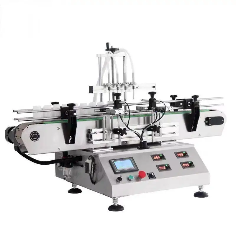 Cosmetic Quantitative Filling Automatic Liquid Bottle Filling Machine With 4 Heads