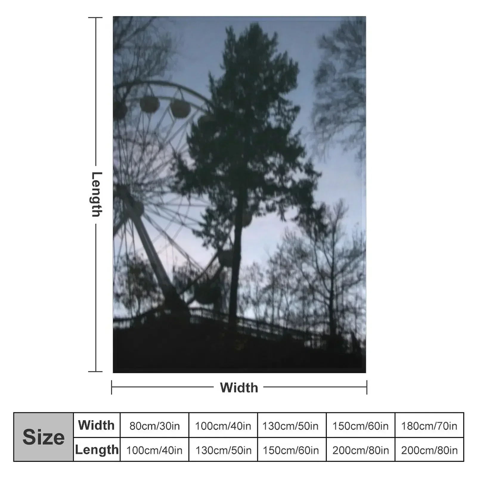 Erie Amusement - Ferris Wheel Throw Blanket couch cozy soft plush fuzzy picnic outdoor blanket