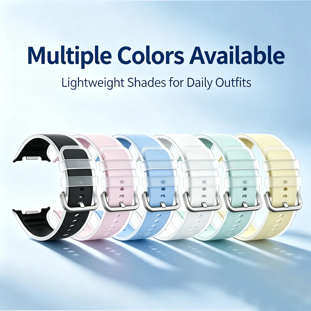 Original Translucent Jelly Color Silicone Strap for Samsung Galaxy Watch9 8 40-44-46mm Replacement Band Galaxy 8Classic Bracelet