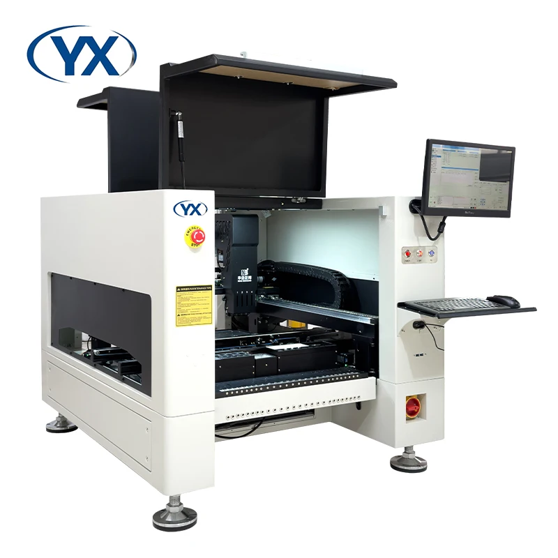 New Machine 4 Head 56 Feeder SMT Pick and Place Machine SMT550-F Automatic Nozzle Change PCB Assembly LED Manufacturing