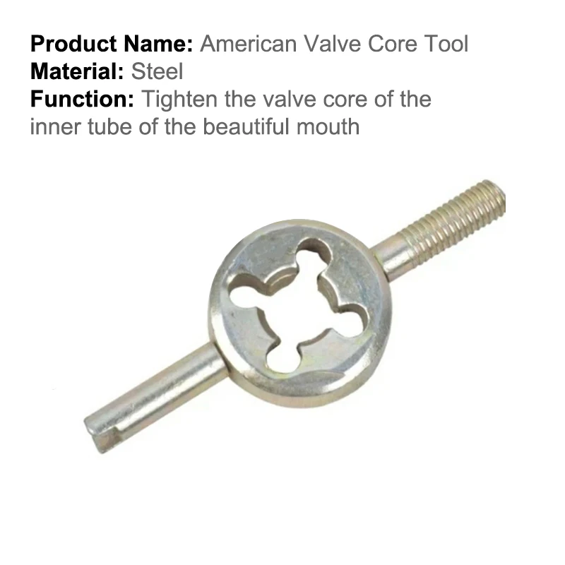 Ferramenta de núcleo de haste de válvula - Chave de núcleo de válvula americana para substituição de carros, bicicletas, motocicletas, RV e ATV