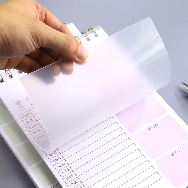 Weekly Planner Notebook 2027 Undated Waterproof Frosted PP Cover Spiral Metal Coil Bound 360° Flip To Do List Schedule Organizer
