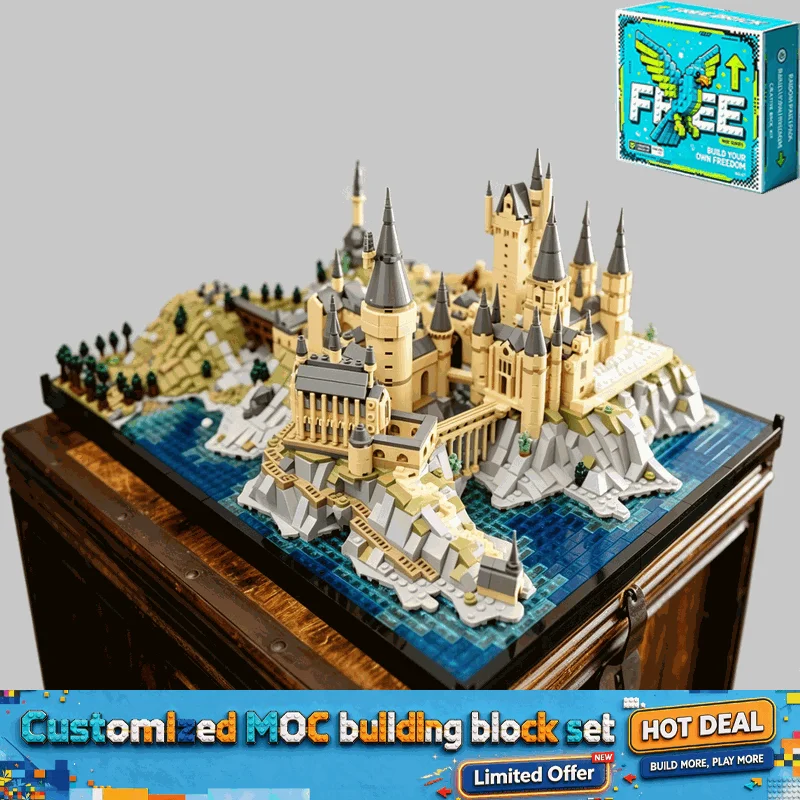 5362PCS MOC Medieval Castle and Grounds Complete Map Model Custom Building Blocks Architecture DIY Creative Assembly Toy Gift