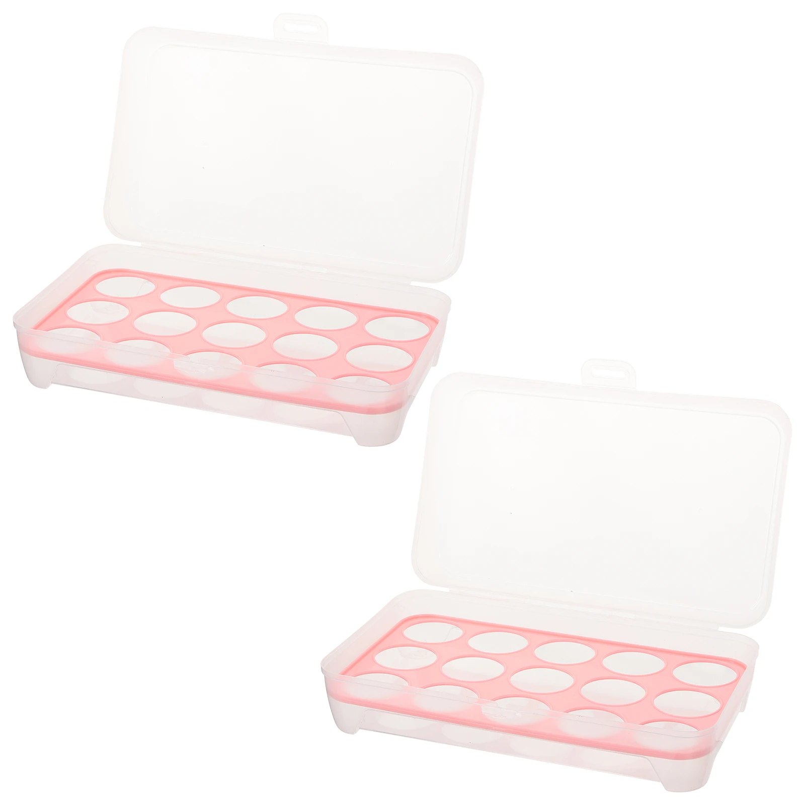 

2pcs Eggs Storage Container Holder Portable Tray Crisper Fridge Organizer Keep Fresh Ideal Refrigerators Without Special