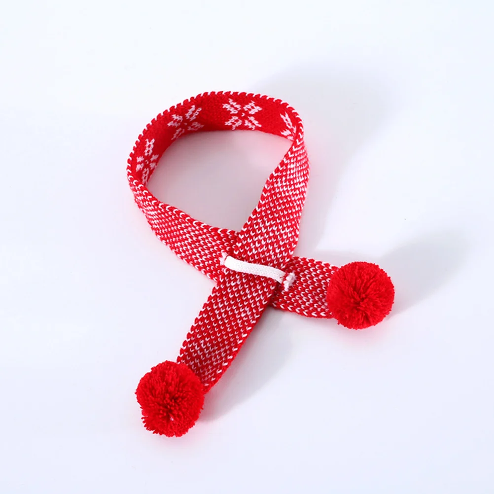 

Christmas Snowflake Scarf For Pets Warm Knitting Woolen Yarn Pet Scarf Breathable Comfortable Dog Cat Clothing Xmas Decor