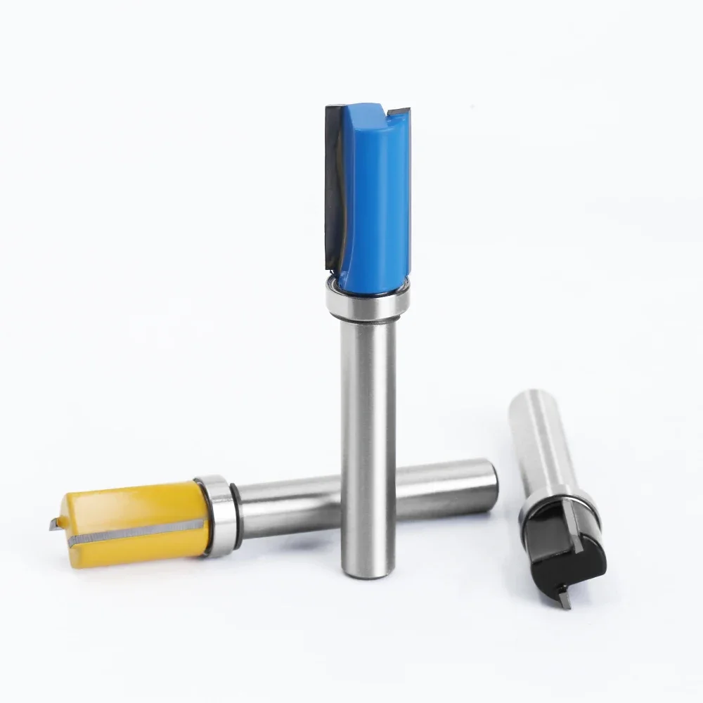 1pc 8mm Shank Flush Trim Router Bit Pattern Bit Top Bottom Bearing 1/2\