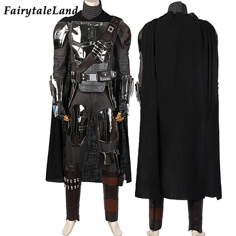 Hohe Qualität Superhero Din Djarin Cosplay Kostüm Halloween Karneval bounty hunter Outfit Soldat Uniform mit Requisiten Maß