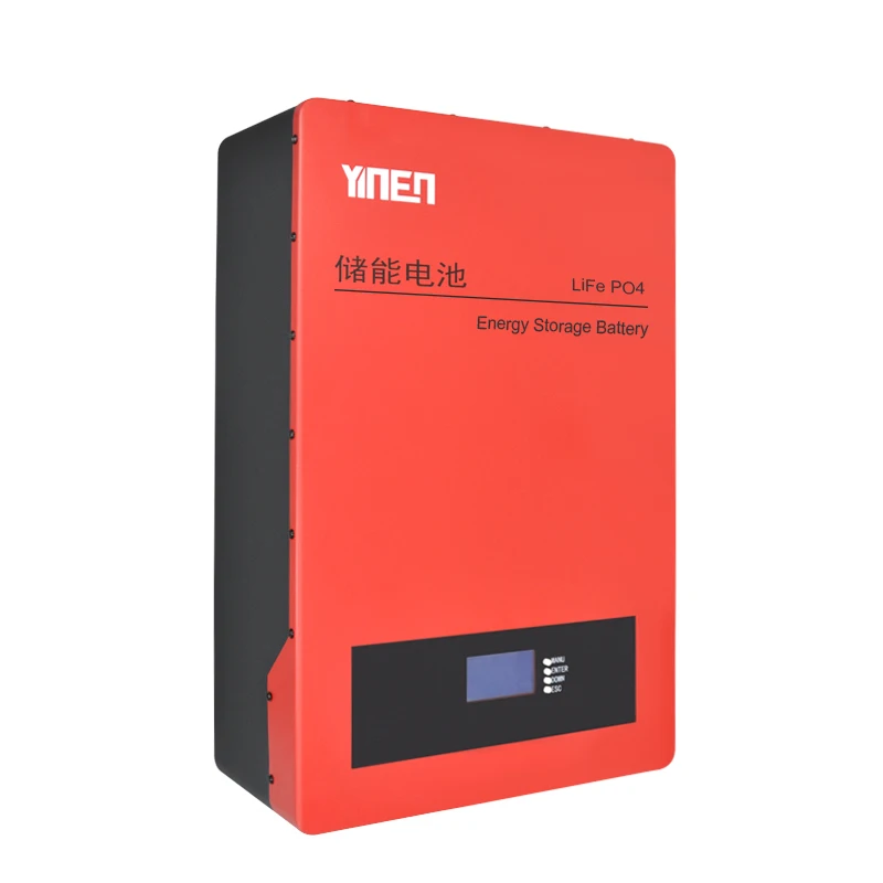 Batería de litio lifepo4 de montaje en pared 24v 48v 51.2v100ah para sistema de energía solar de almacenamiento