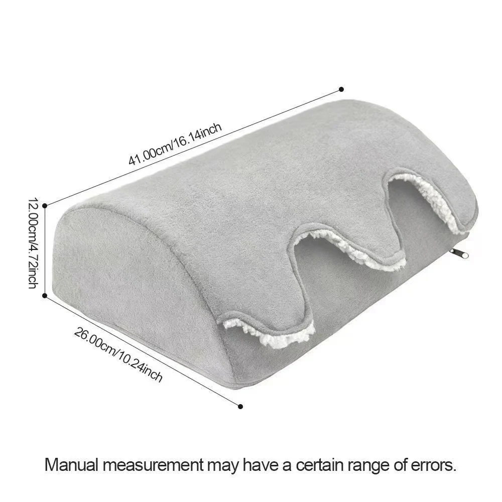 Foot Under the Desk, Warm Foot Pocket Footstool, Comfortable Footpad with Lamb Wool, Suitable for Office Game Chair Legs Support