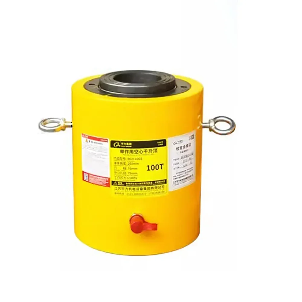 

RCH-1003 100T 76mm Hollow Hydraulic Jack One-way Separate Hydraulic Hollow Cylinder Body Hight 179mm