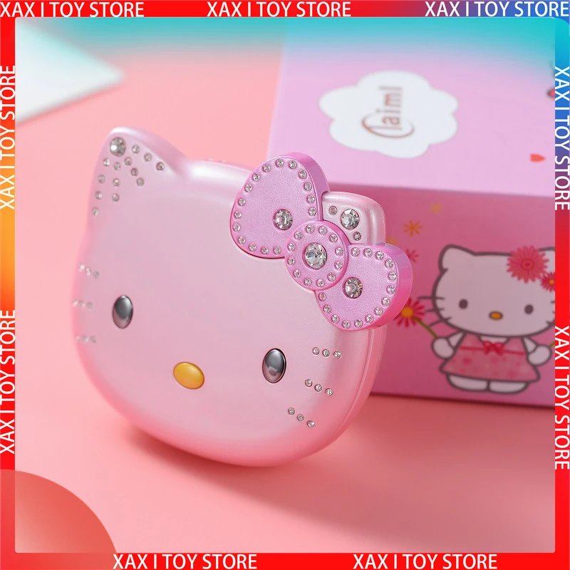 Anime Sanrio K688 Kawaii Hellokitty Flip Action Figures Model Mobile Phone Cartoon Cute Student Russian Mobile Phone Girl Gift