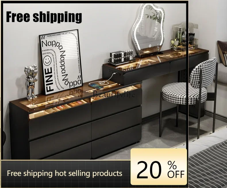 X4 Black dresser chest integrated small apartment bedroom corner storage cabinet ultrathin