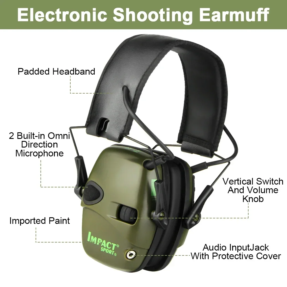 Electronic Shooting Earmuff Impact Sport Anti-noise Ear Protector Sound Amplification Tactical Hear Protective Headset 1/4/5pcs