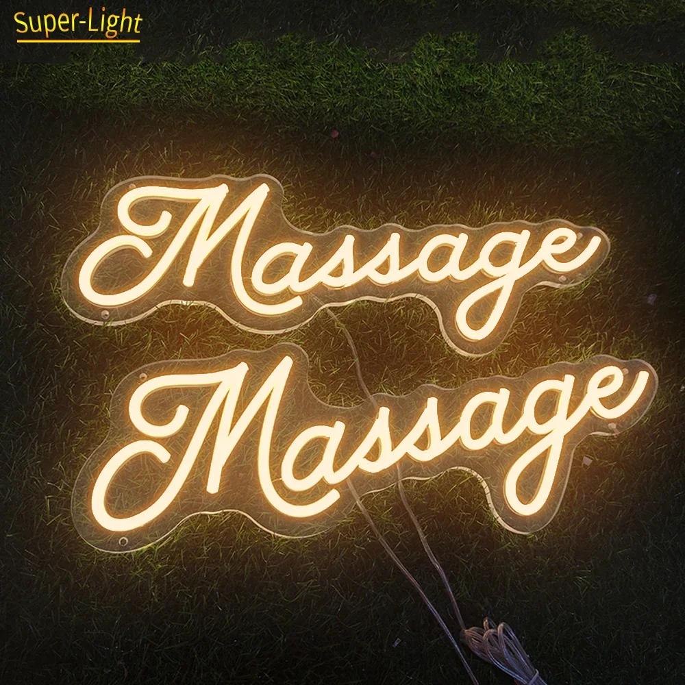 

Massage Heals The Soul Neon Sign, Massage Led Light, Custom Wall Decor Spa Center Neon Light Sign Massage Therapy Open LED Neon