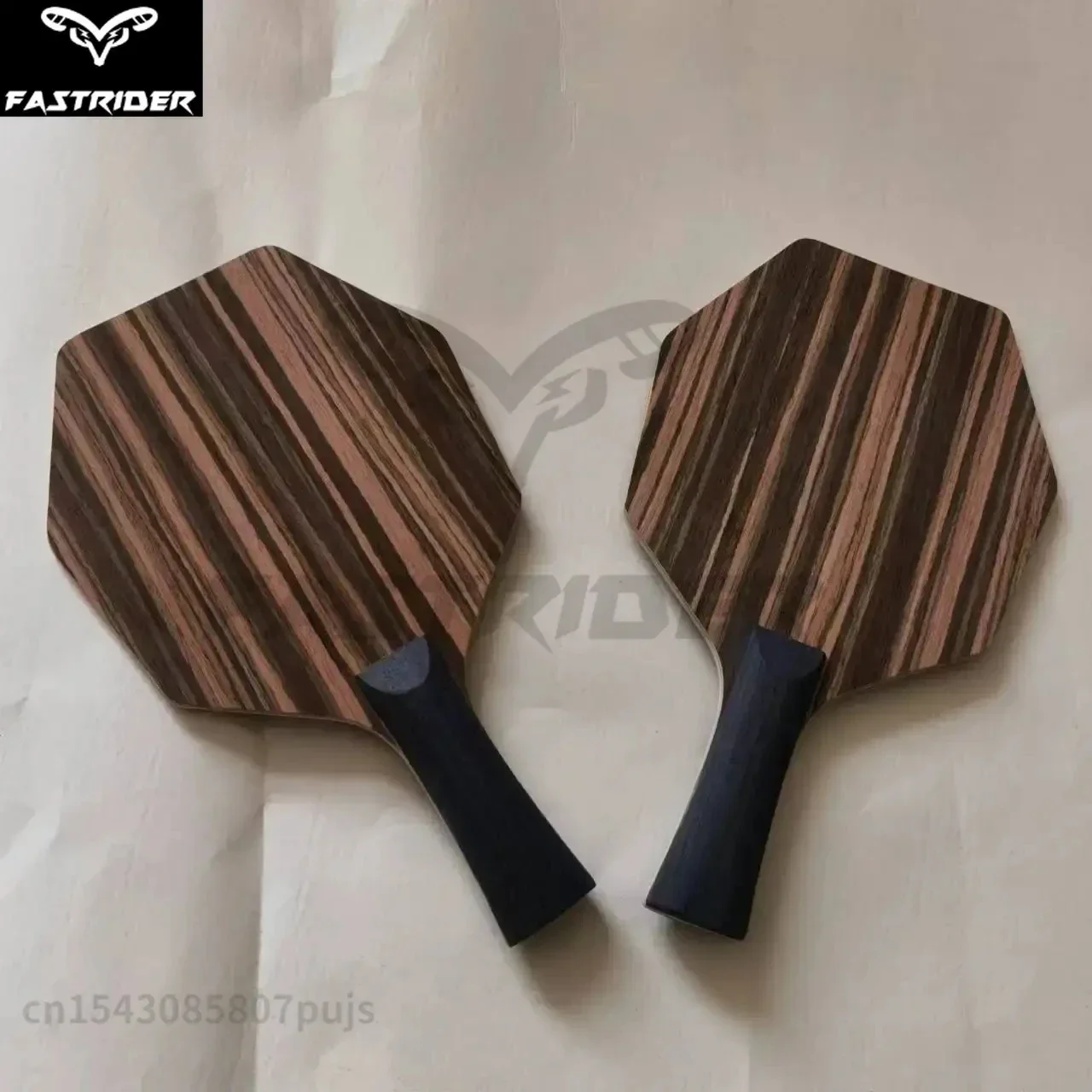 Table Tennis Racket Black Sandalwood FL&CS Grip Hexagonal Ping Pong Blade Paddle for Professional Offensive Players Competition