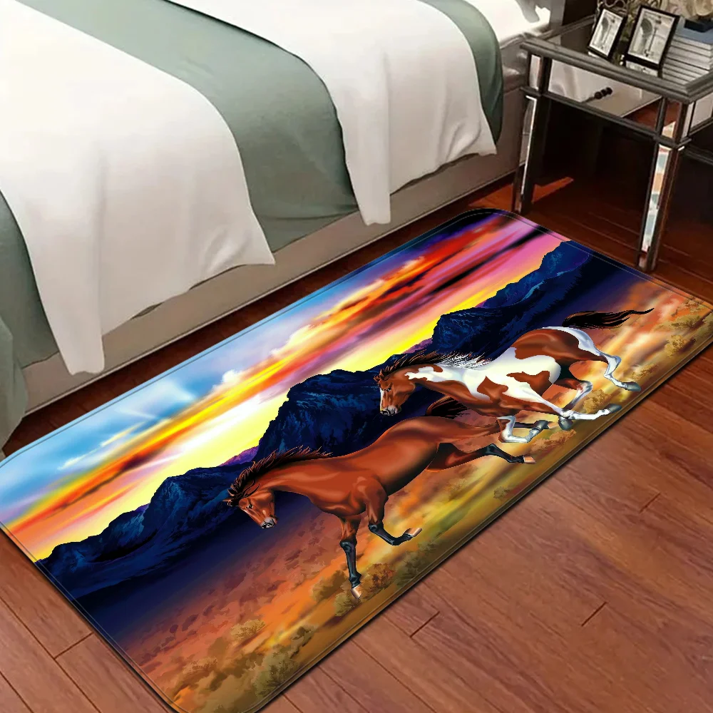 

American Paint Horse Floor Mat Rectangle Anti-slip Home Soft Badmat Front Door Indoor Outdoor Mat Welcome Doormat