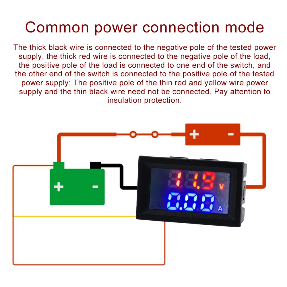 DC0-100V 10A 50A 100A LED Cyfrowy woltomierz Amperomierz Wody Samochodowy Miernik Napięcia Motocyklowego Wolt Detektor Tester Panel M430C