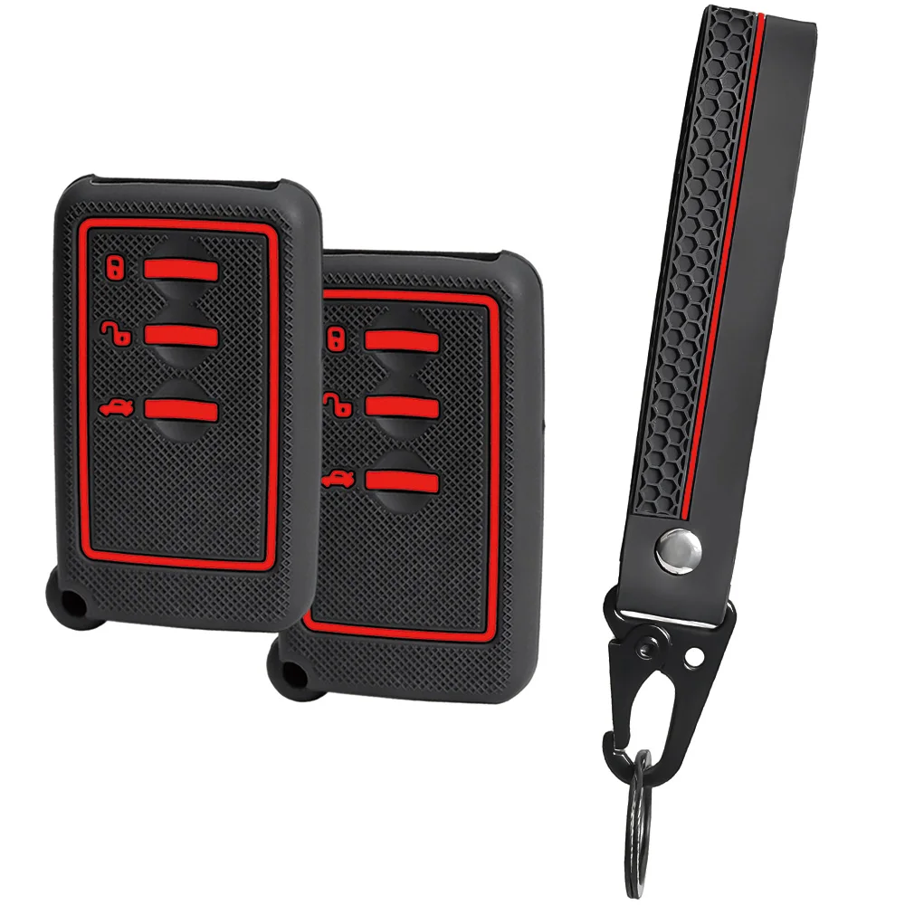 remote key cover For Subaru Forester Outback Crosstrek Impreza Ascent WRX BRZ Legacy XV with long wrist strap and swivel clip