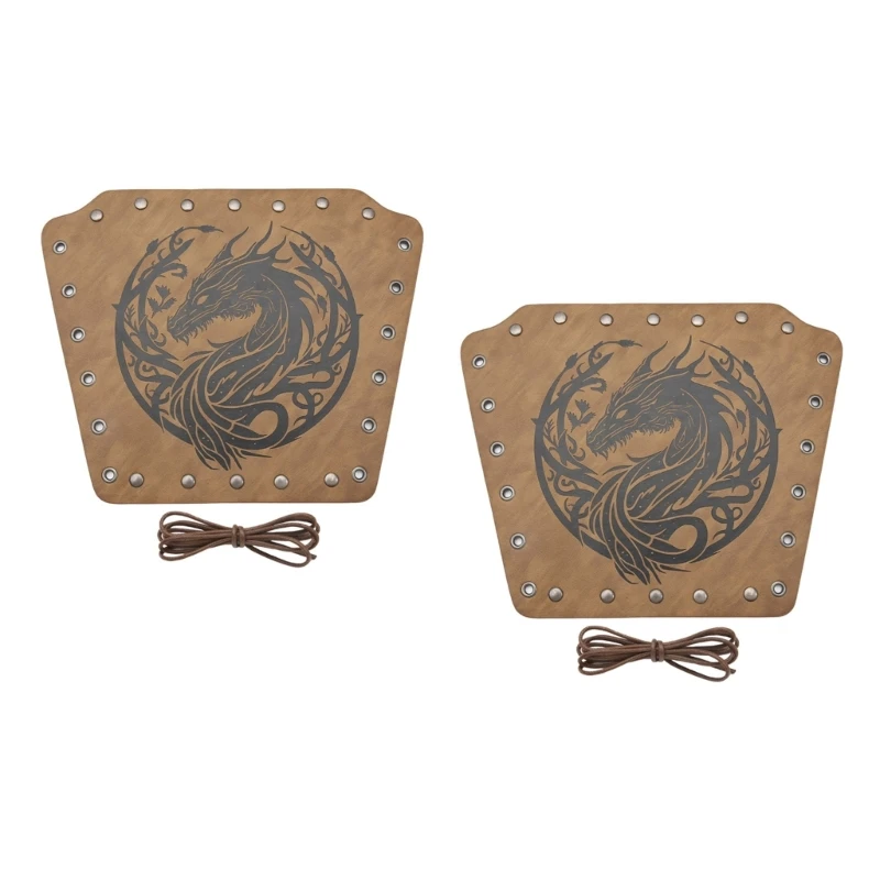 Brazaletes brazo protectores brazo tótem dragón, accesorios disfraz juego rol, brazaletes