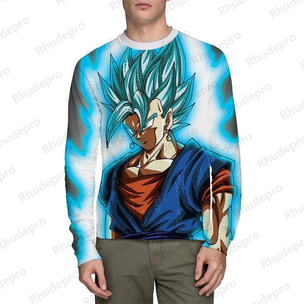 

Men's T-Shirt Streetwear Clothing Dragon Ball Y2k 5XL Goku Vegeta Autumn Long sleeve Tops New Hip Hop Harajuku Style