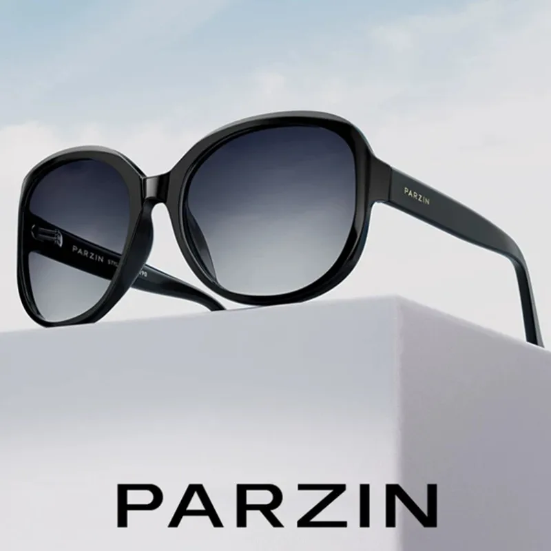 

PARZIN Polarized Sunglasses Women Driving Classic Brand Designer Retro Sun Glasses UV400 Big Frame Eyeglass 9908