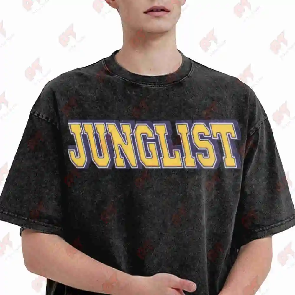 Junglist Rizzla Music Producer Vintage Washed Tee Pure Cotton T-Shirt