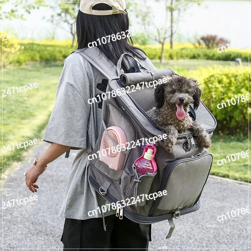 

Pet out bag cat dog out portable backpack with box cage breathable large space capsule