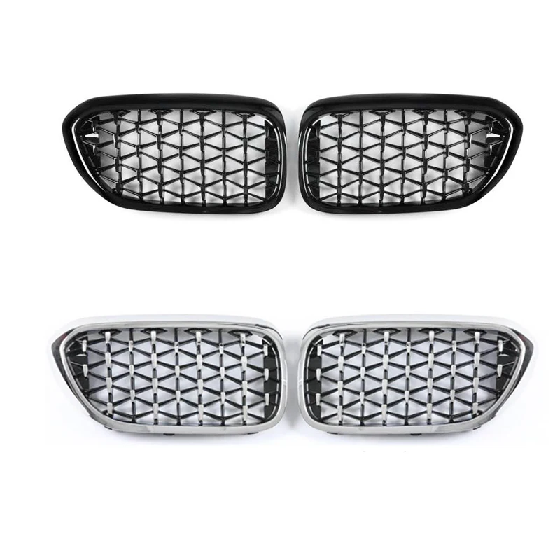 Car Diamond Star Style Front Kidney Grille Bumper Racing Grill Grilles For BMW 5 Series G30 G31 G38 520i 530i 540i 18-20 Auto