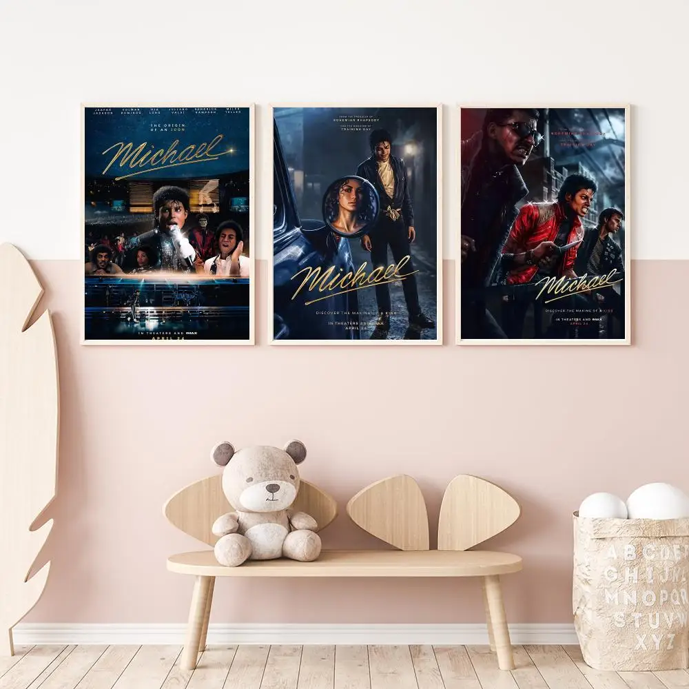 Famous Pop Icon M-Michaels Poster Versatile HD Waterproof Wall Art Self-Adhesive Decor for Any Space Ideal Gift