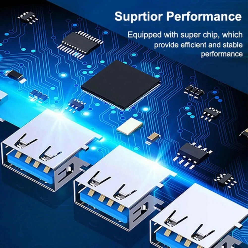 USB C Hub 4 Port Docking Station Multi Function Charging for MacBook Laptop PC Phone Tablet USB Hub Compatible