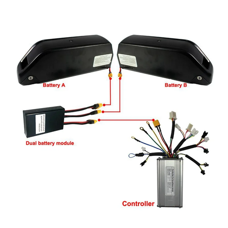 

AF89-E-Bike Dual Battery Management Module Lithium Battery Mounting Reinforcement Bracket 30A Parts