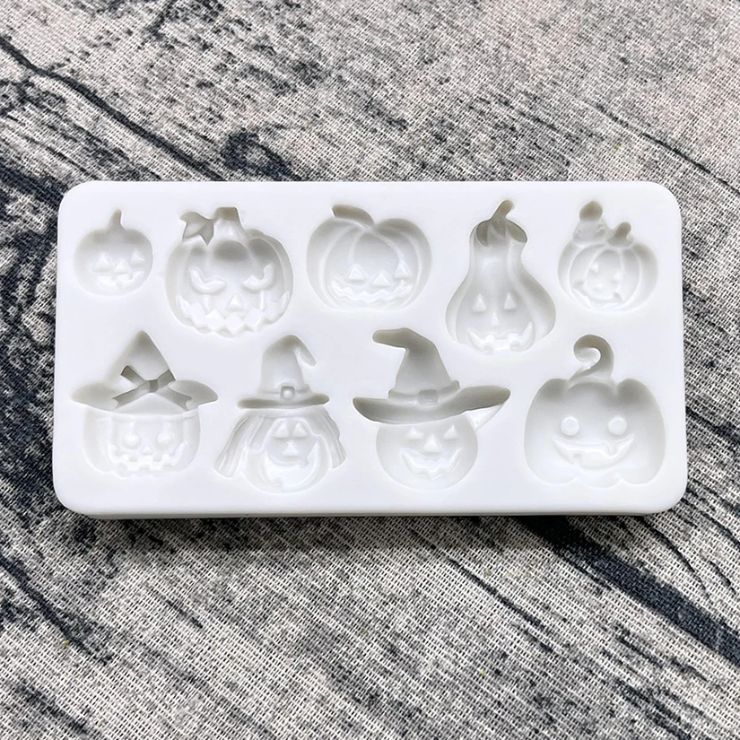 Jack-O\'-Lantern Halloween Silicone Sugarcraft Mold Cupcake Baking Mould Fondant Cake Decorating Tools